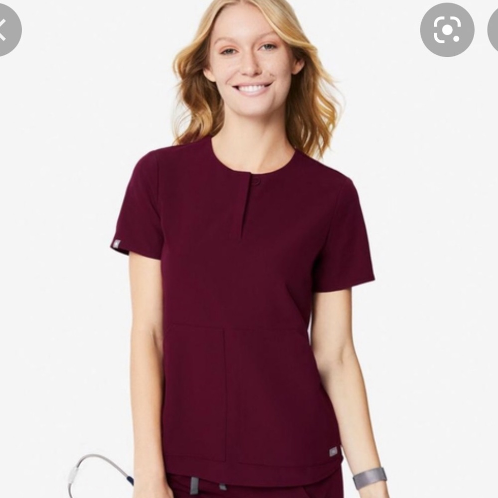 LIMITED EDITION STYLE. Figs Scrubs Kasane Burgundy Top